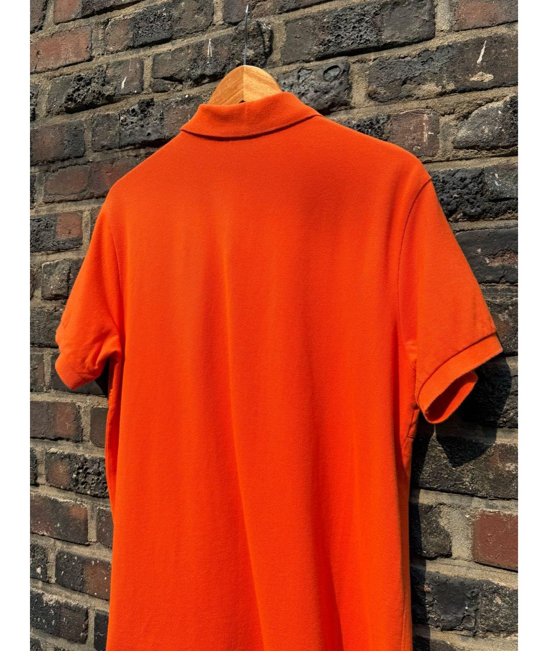 POLO RALPH LAUREN Оранжевое хлопковое поло с коротким рукавом, фото 6