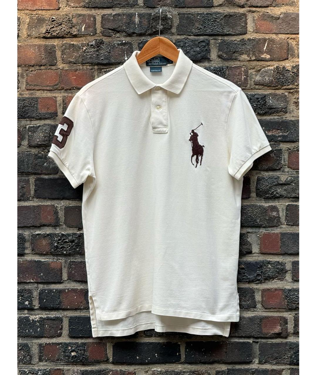 POLO RALPH LAUREN Белое хлопковое поло с коротким рукавом, фото 9