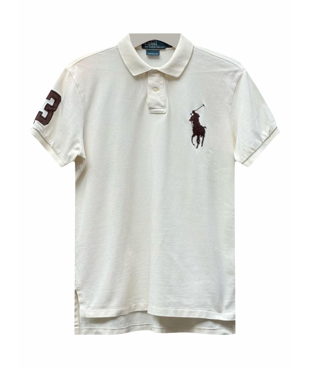 POLO RALPH LAUREN Белое хлопковое поло с коротким рукавом, фото 1