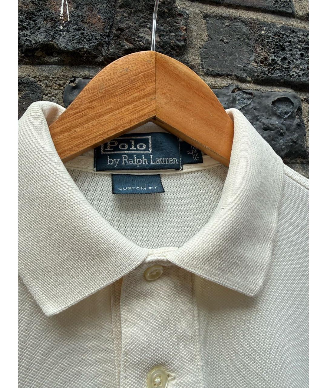 POLO RALPH LAUREN Белое хлопковое поло с коротким рукавом, фото 6