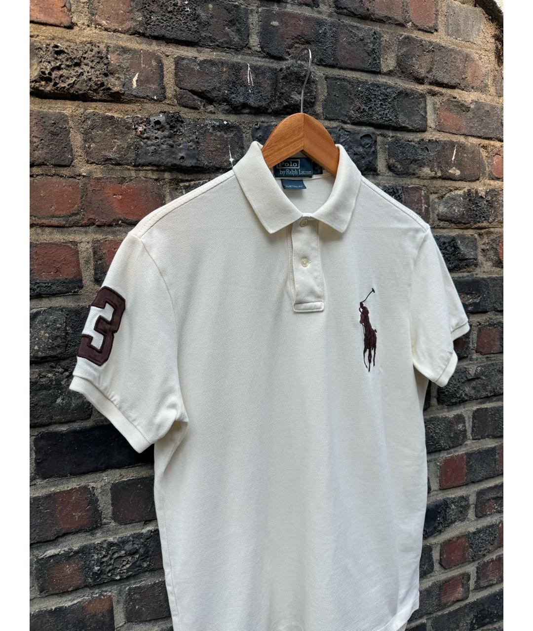 POLO RALPH LAUREN Белое хлопковое поло с коротким рукавом, фото 2