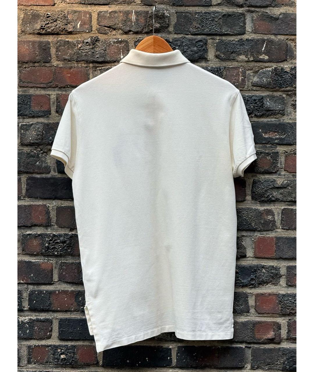 POLO RALPH LAUREN Белое хлопковое поло с коротким рукавом, фото 7