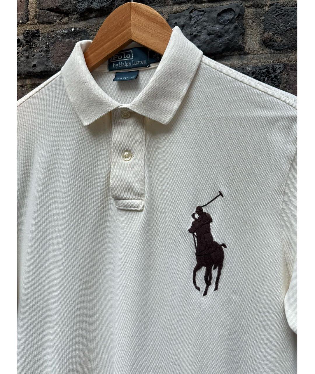 POLO RALPH LAUREN Белое хлопковое поло с коротким рукавом, фото 4