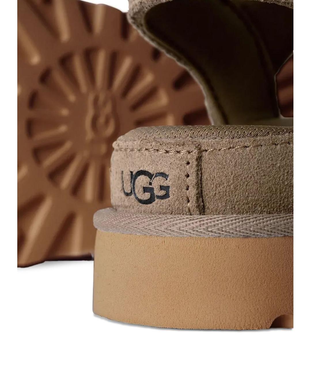UGG AUSTRALIA Оранжевое замшевые сандалии, фото 2