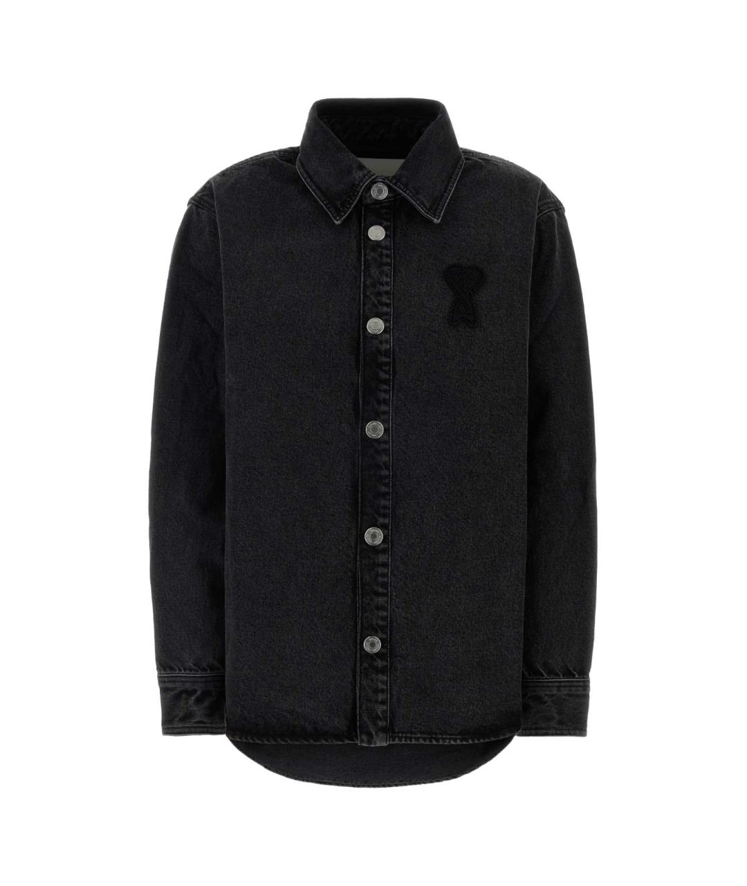 Ami Paris Черная хлопковая рубашка, фото 1