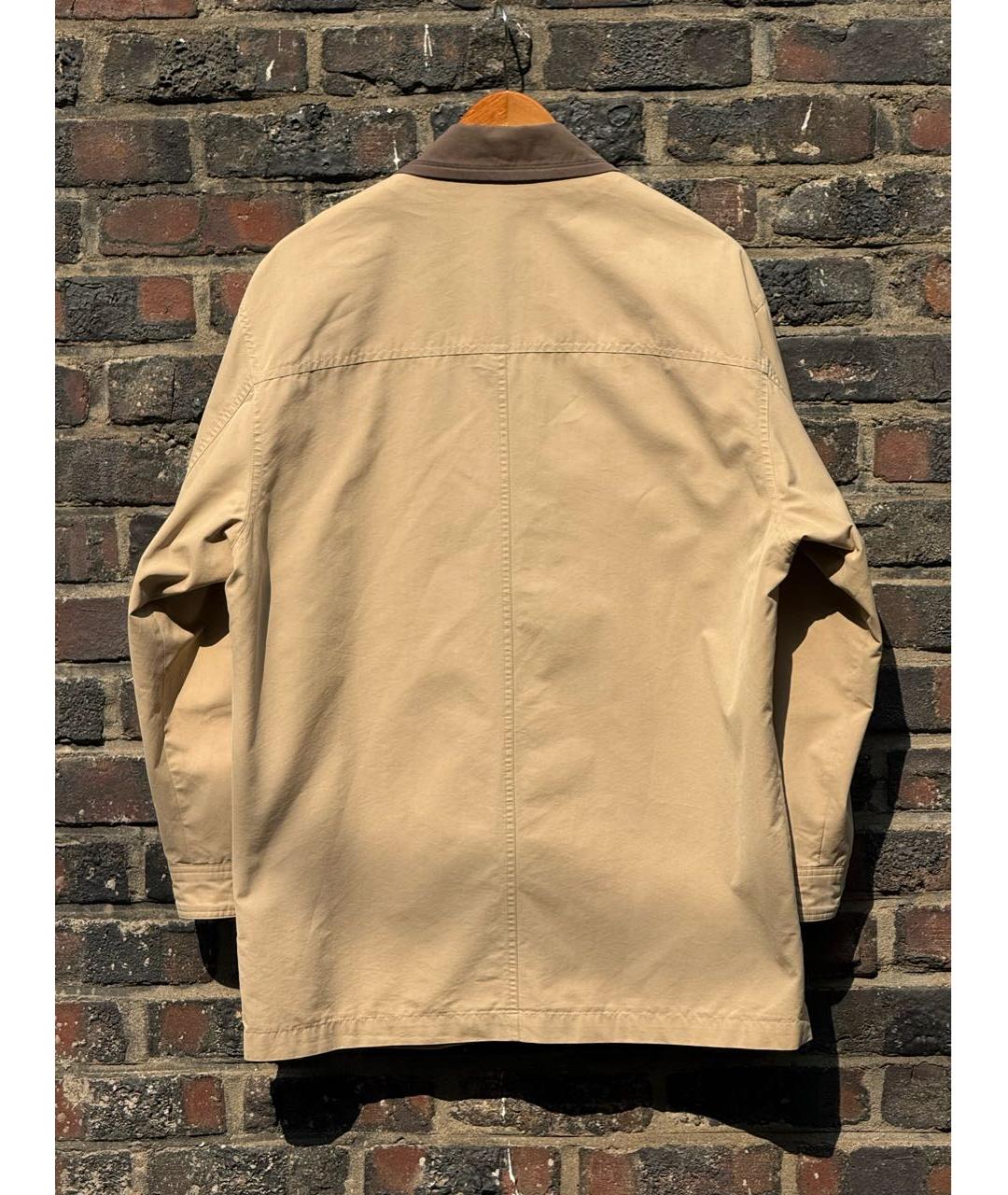 SAINT LAURENT Бежевая хлопковая куртка, фото 7
