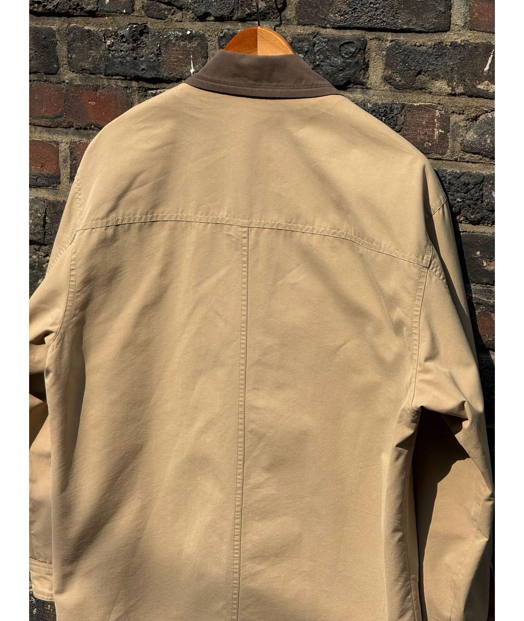 SAINT LAURENT Бежевая хлопковая куртка, фото 8