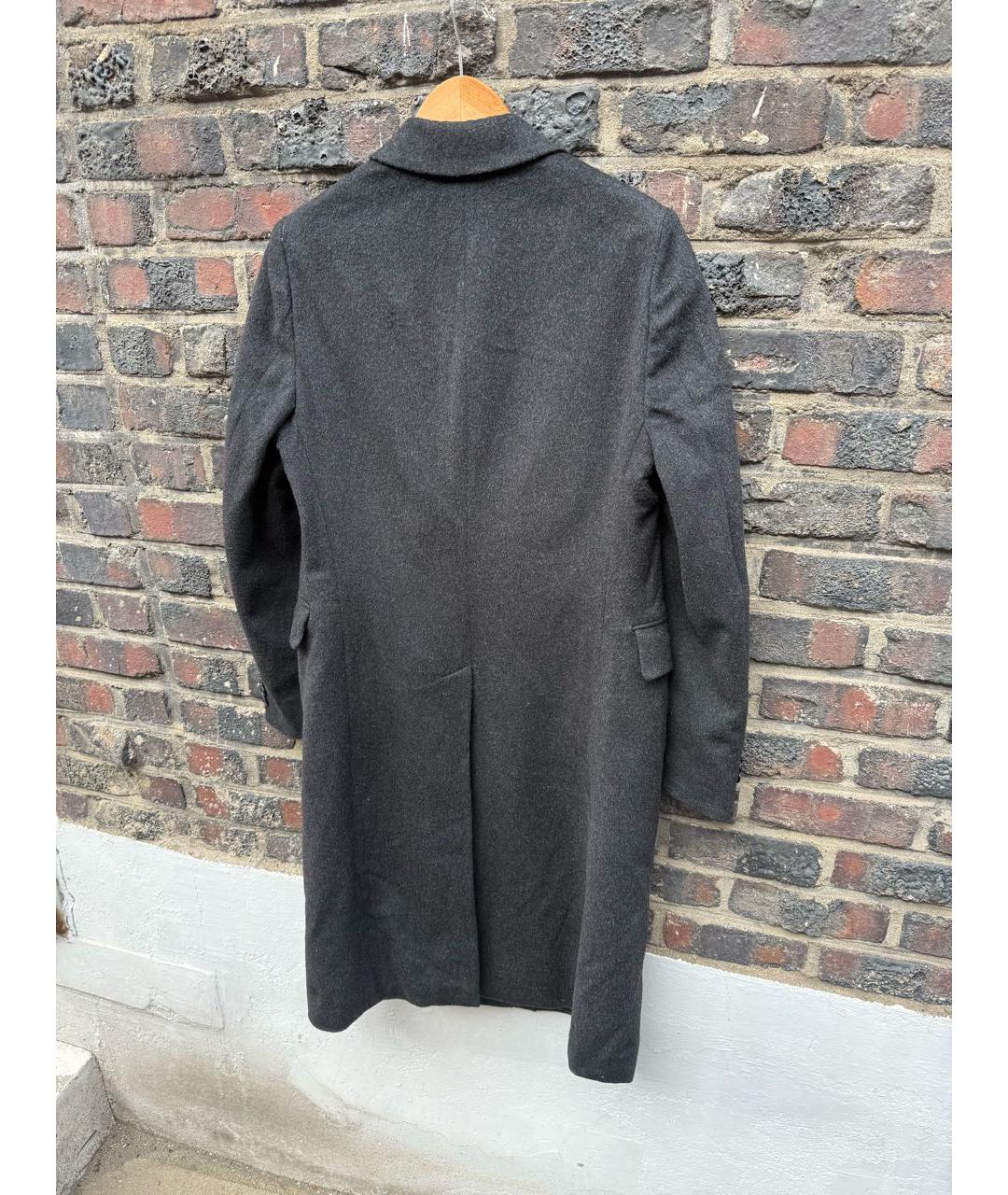 SAINT LAURENT Черное шерстяное пальто, фото 8