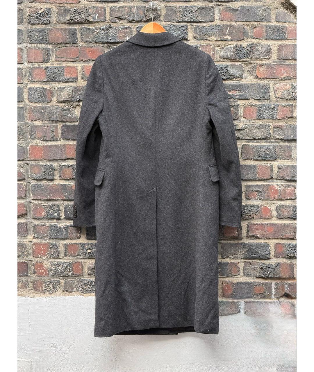 SAINT LAURENT Черное шерстяное пальто, фото 7