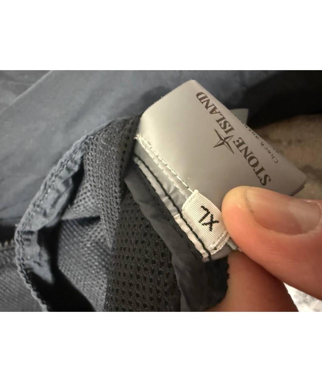 STONE ISLAND Черная полиамидовая куртка, фото 7