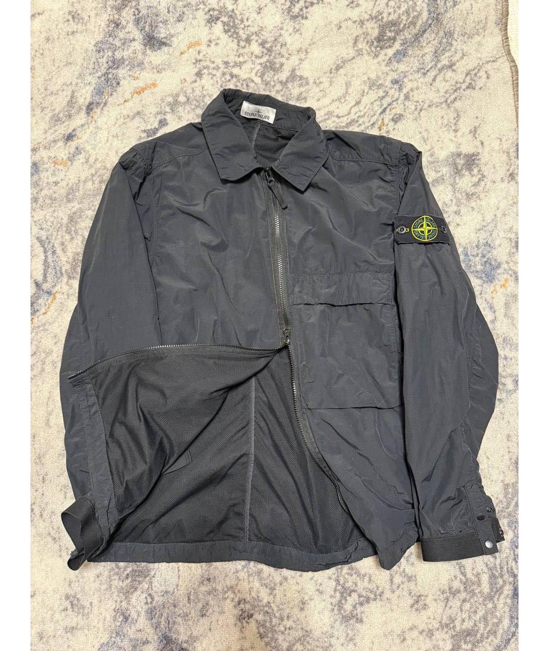 STONE ISLAND Черная полиамидовая куртка, фото 2