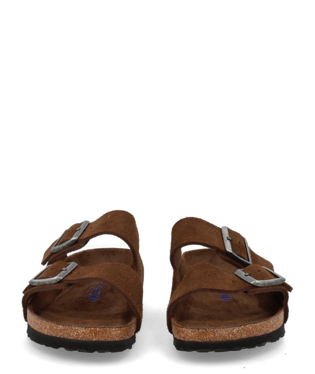 BIRKENSTOCK Коричневые замшевые сандалии, фото 3