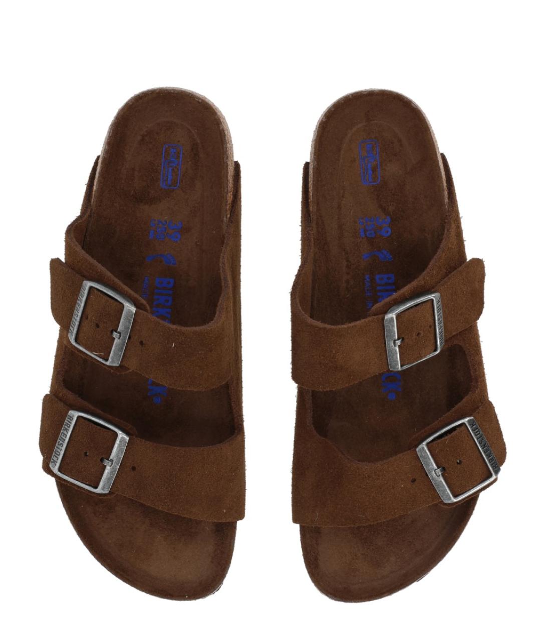 BIRKENSTOCK Коричневые замшевые сандалии, фото 5