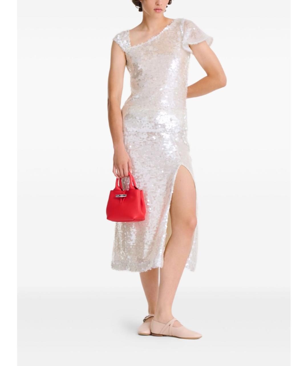 LONGCHAMP Красная кожаная сумка с короткими ручками, фото 2