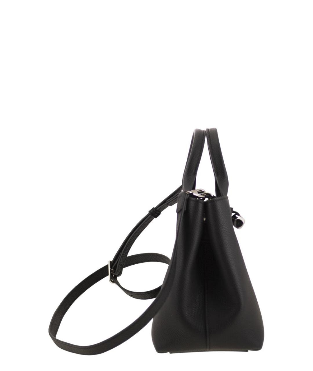 LONGCHAMP Черная кожаная сумка с короткими ручками, фото 3