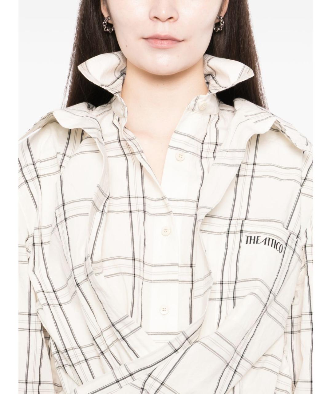 THE ATTICO Белое хлопковое повседневное платье, фото 2