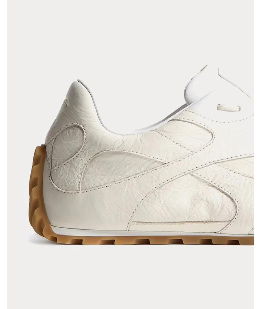BOTTEGA VENETA Белые кожаные кроссовки, фото 3