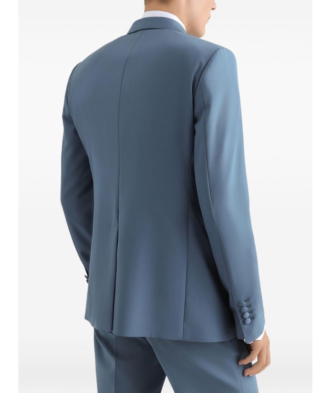 DOLCE&GABBANA Синий шерстяной пиджак, фото 3