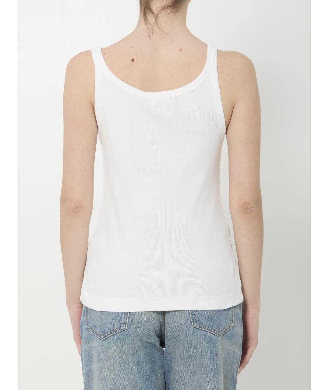 DOLCE&GABBANA Белая хлопковая майка, фото 4