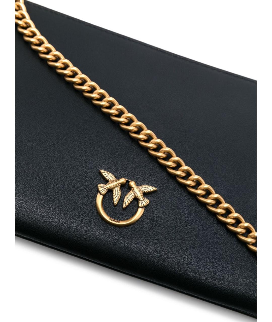 PINKO Черная кожаная сумка через плечо, фото 4