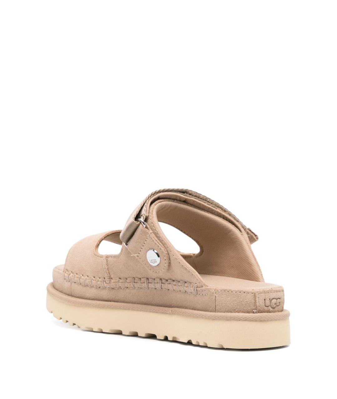 UGG AUSTRALIA Бежевые кожаные сандалии, фото 3