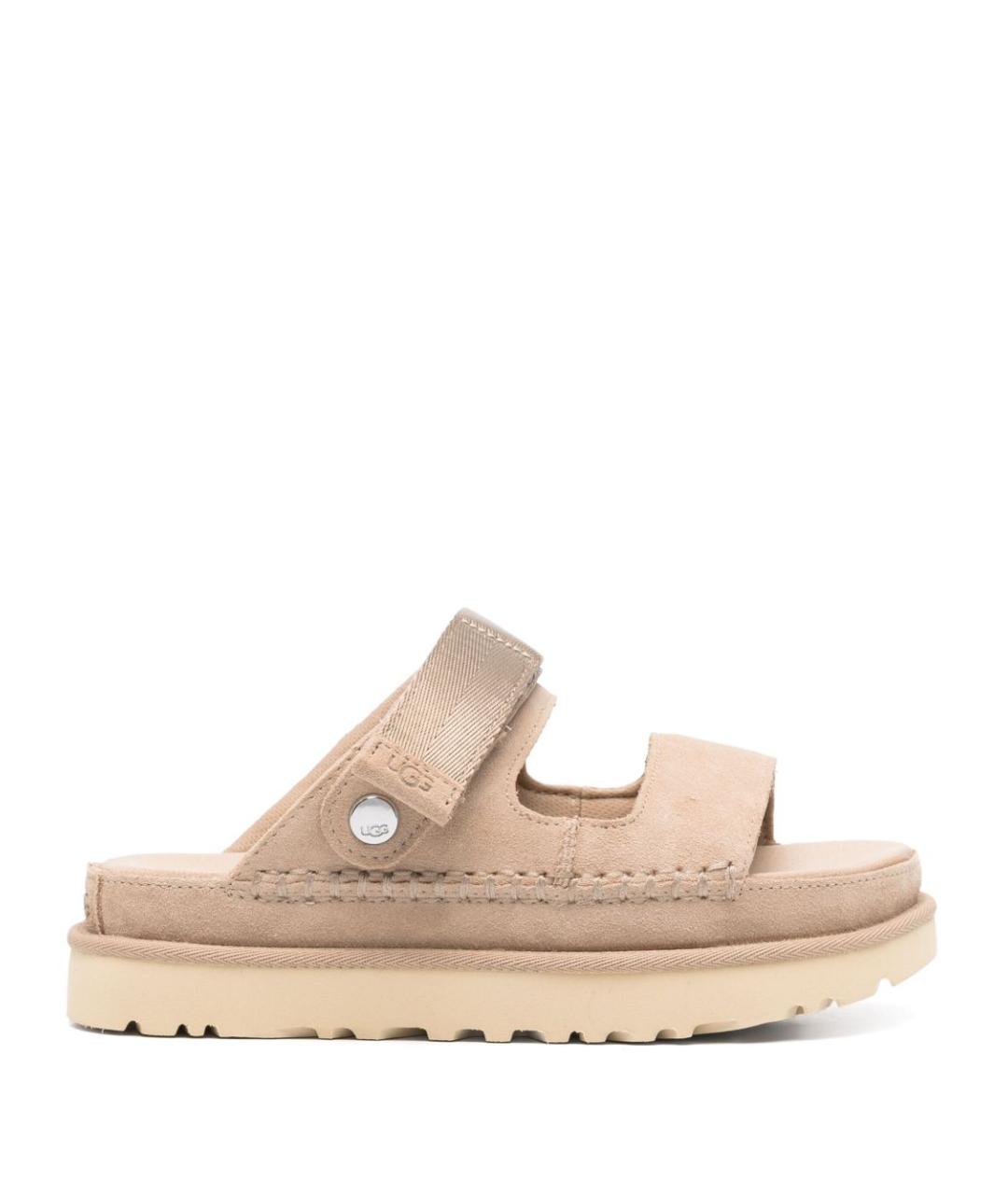 UGG AUSTRALIA Бежевые кожаные сандалии, фото 1