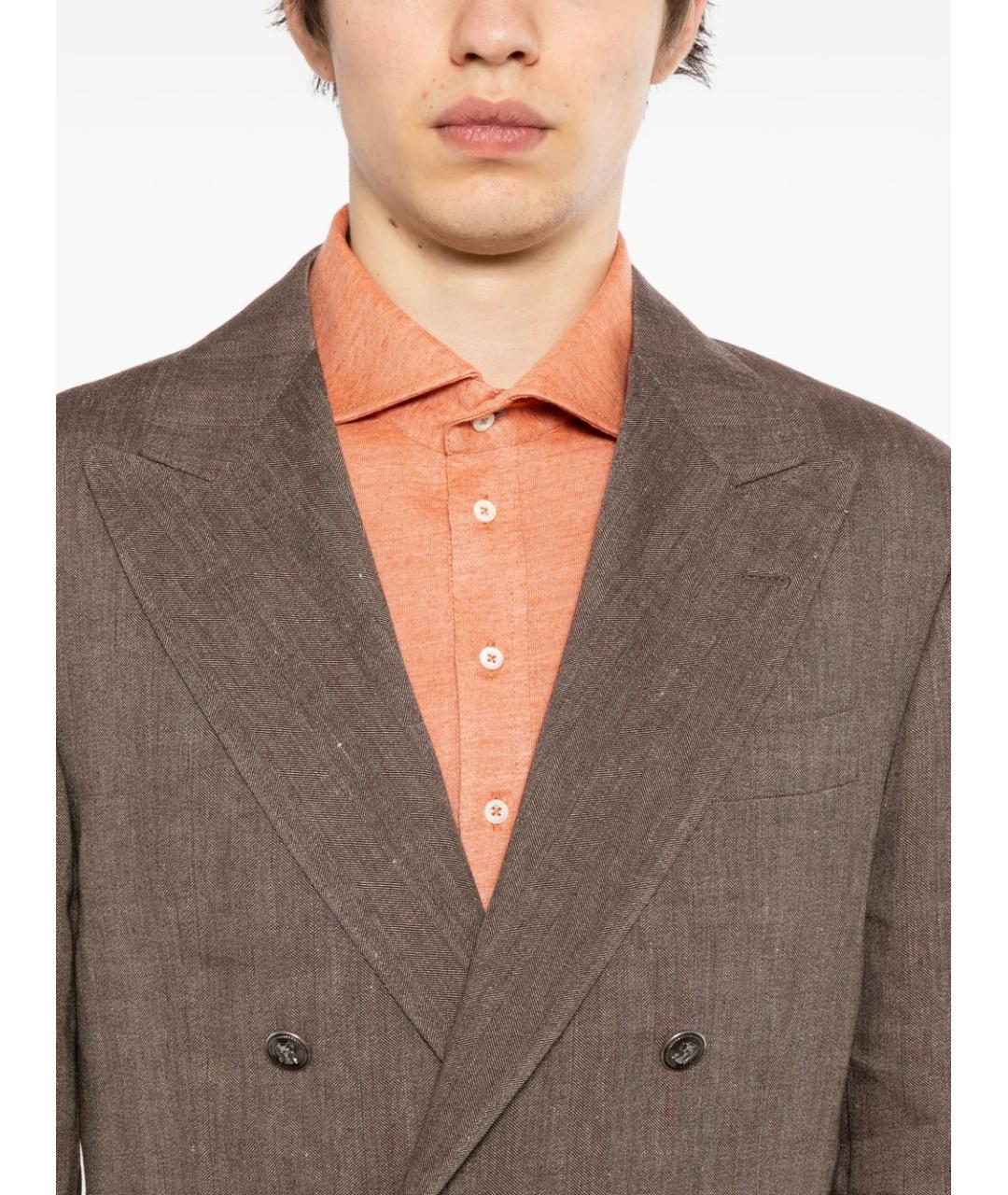 BRUNELLO CUCINELLI Коричневый шерстяной пиджак, фото 5
