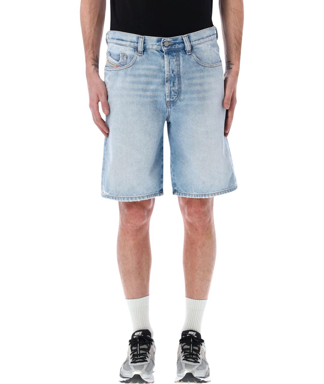 DIESEL Синие хлопковые шорты, фото 5