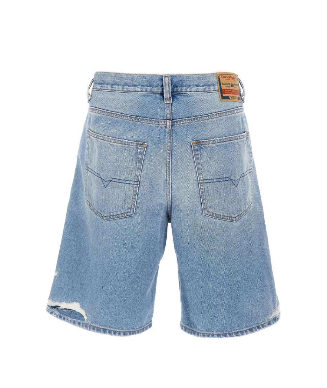 DIESEL Синие хлопковые шорты, фото 4