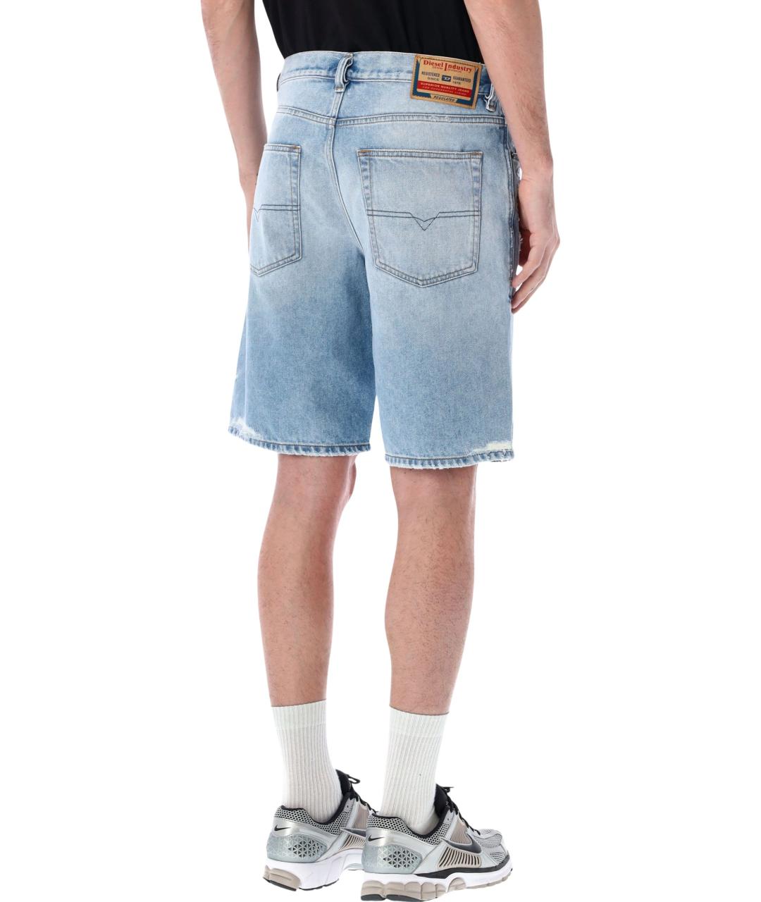 DIESEL Синие хлопковые шорты, фото 2