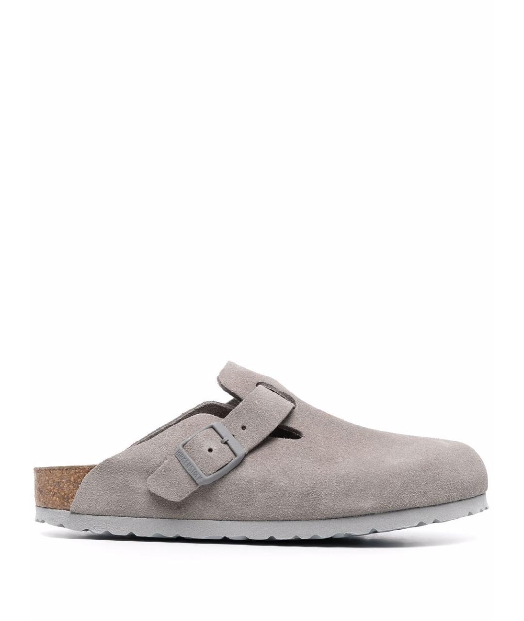 BIRKENSTOCK Серые замшевые сандалии, фото 1