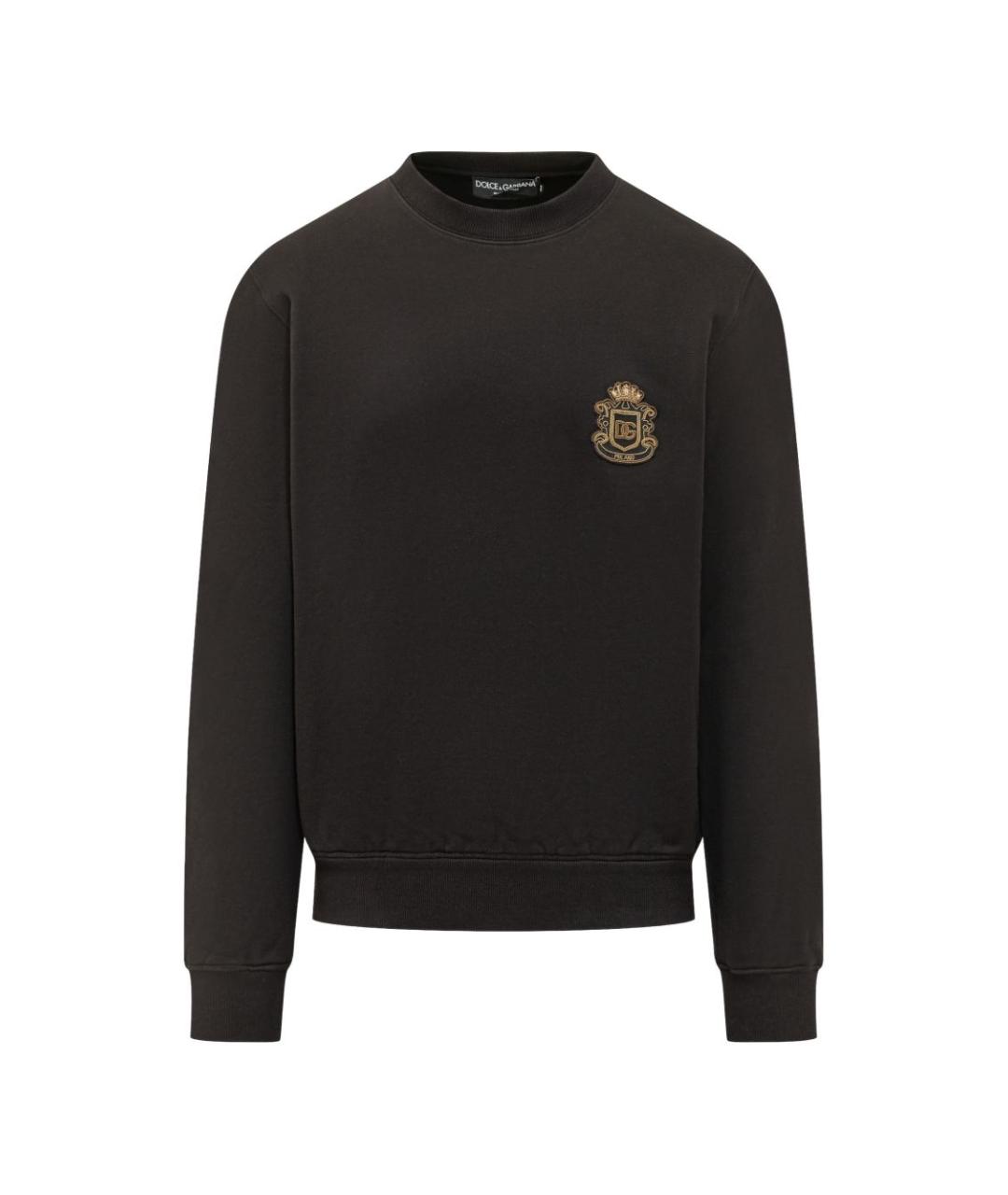 DOLCE&GABBANA Черный хлопковый джемпер / свитер, фото 1