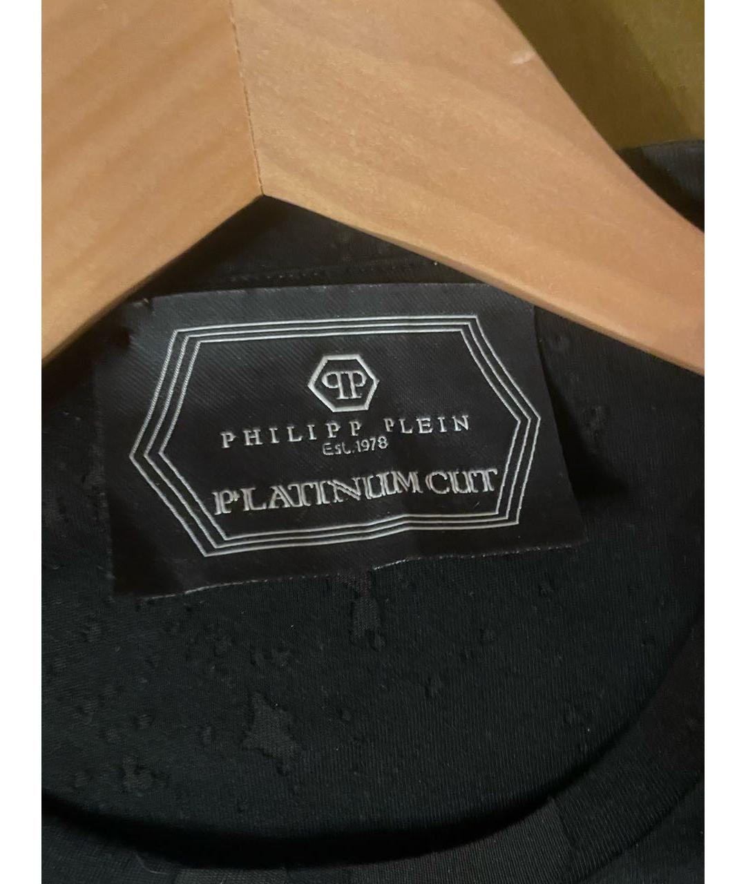 PHILIPP PLEIN Черная хлопковая футболка, фото 3