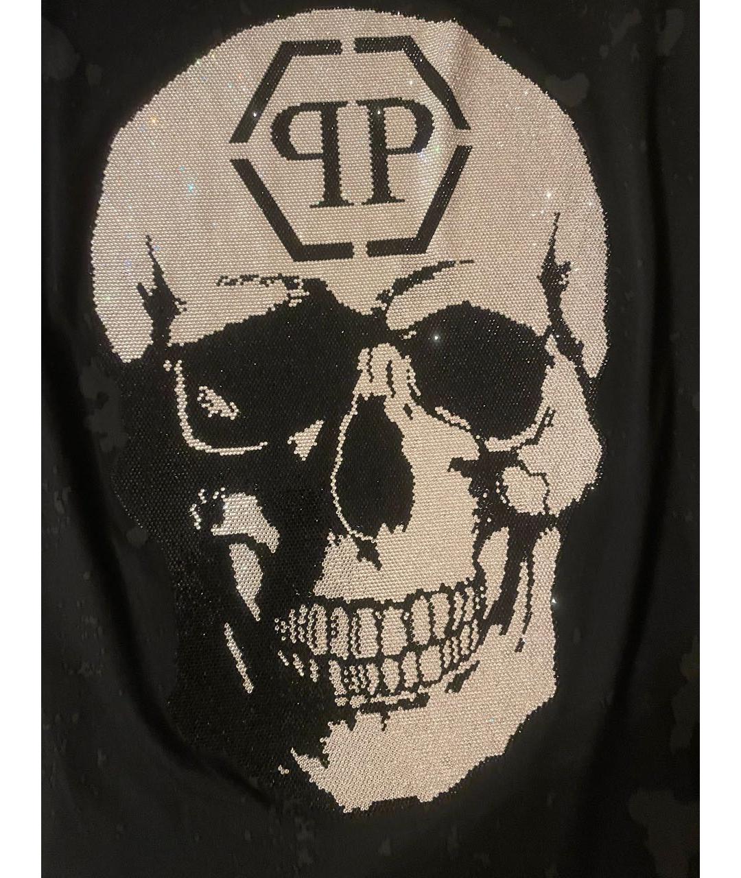 PHILIPP PLEIN Черная хлопковая футболка, фото 2