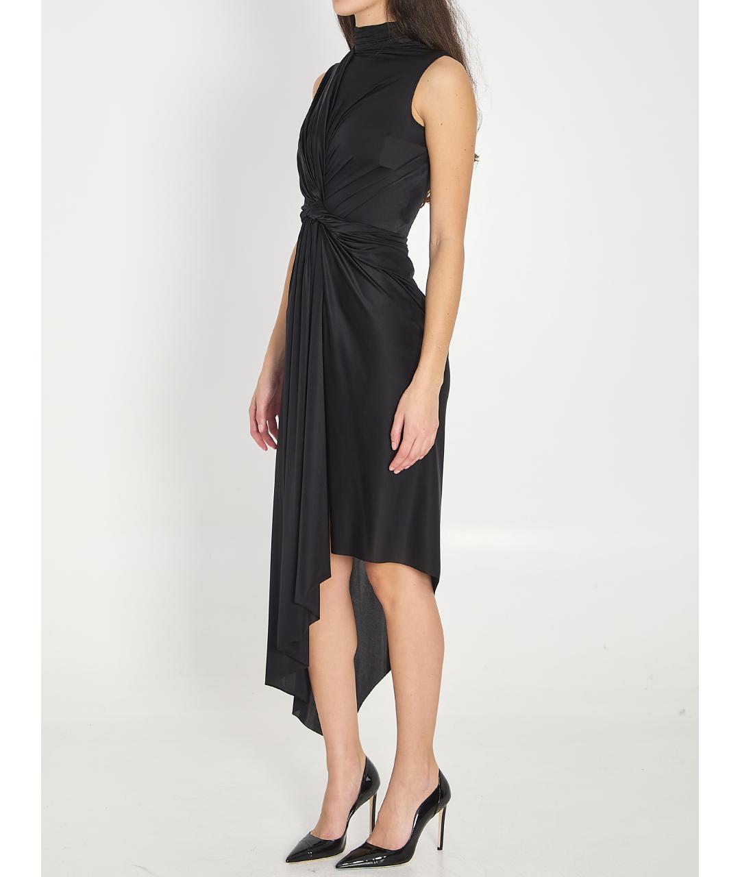 BALENCIAGA Черное полиамидовое коктейльное платье, фото 2