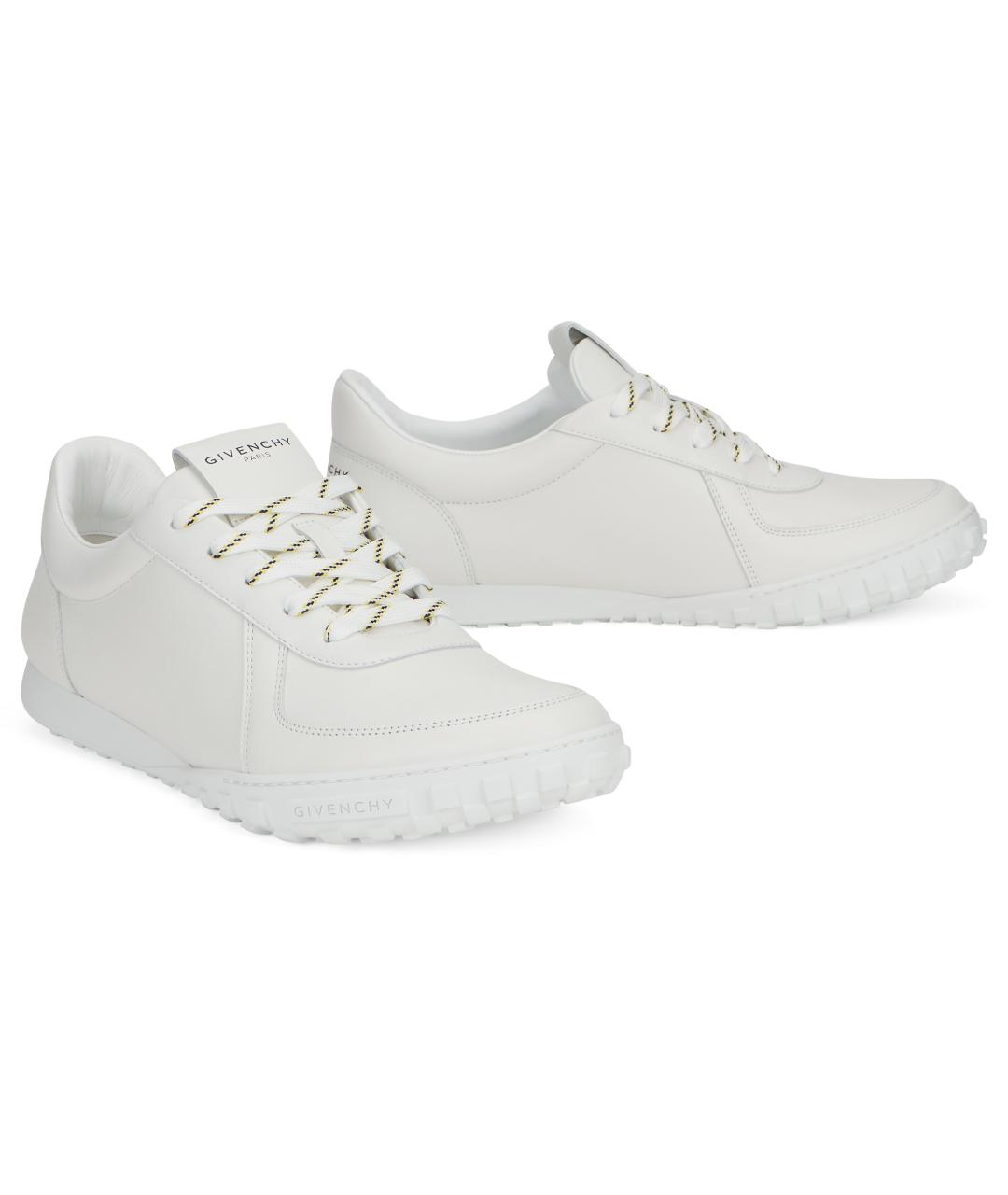 GIVENCHY Белые кожаные низкие кроссовки / кеды, фото 3