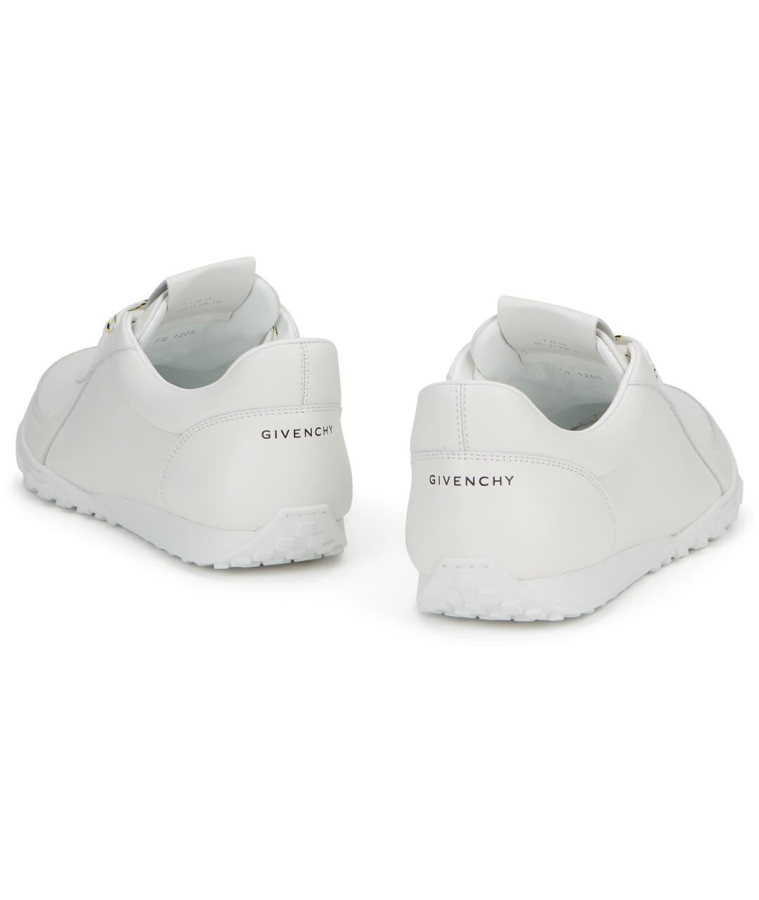 GIVENCHY Белые кожаные низкие кроссовки / кеды, фото 4