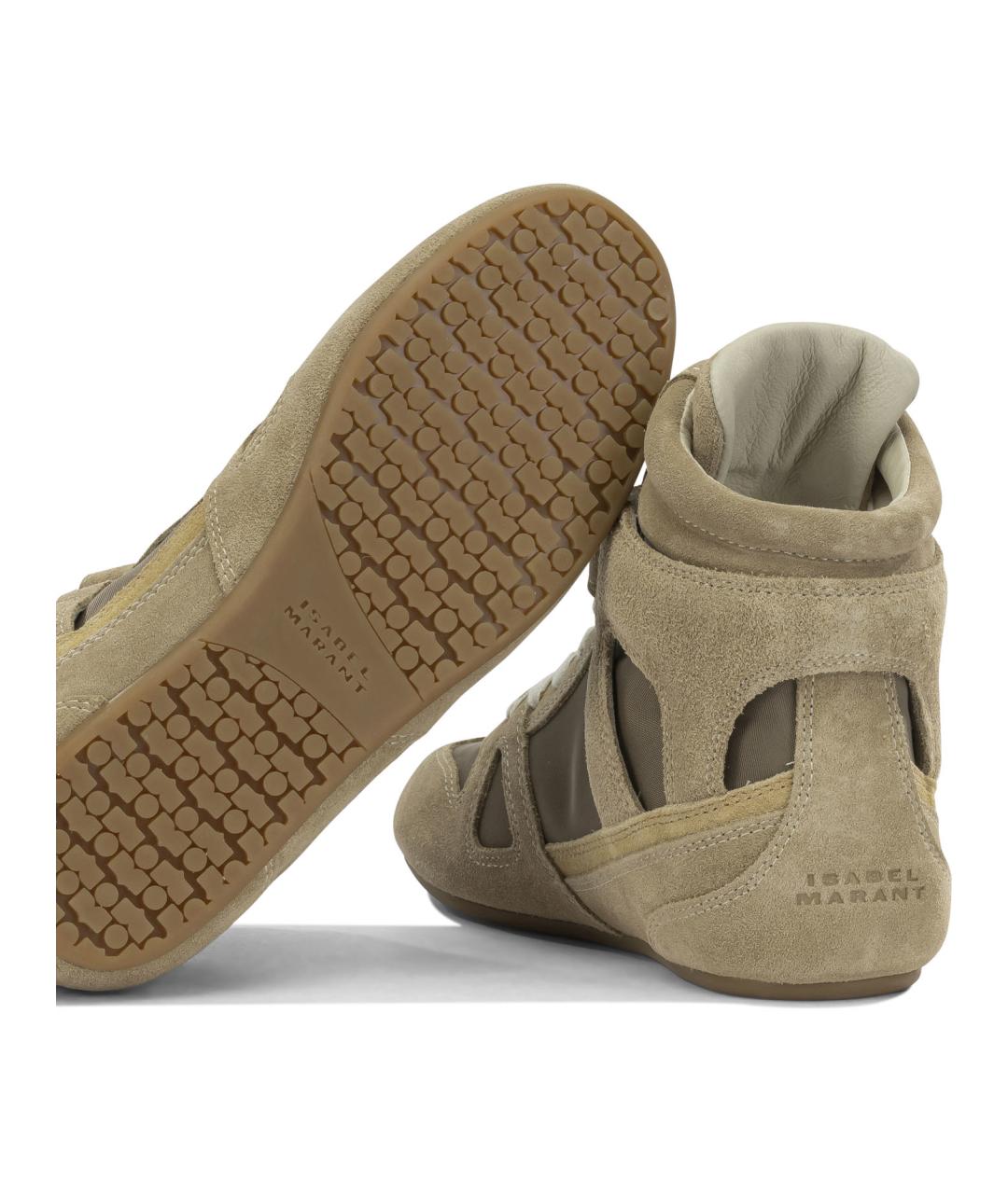 ISABEL MARANT Бежевые замшевые кроссовки, фото 5