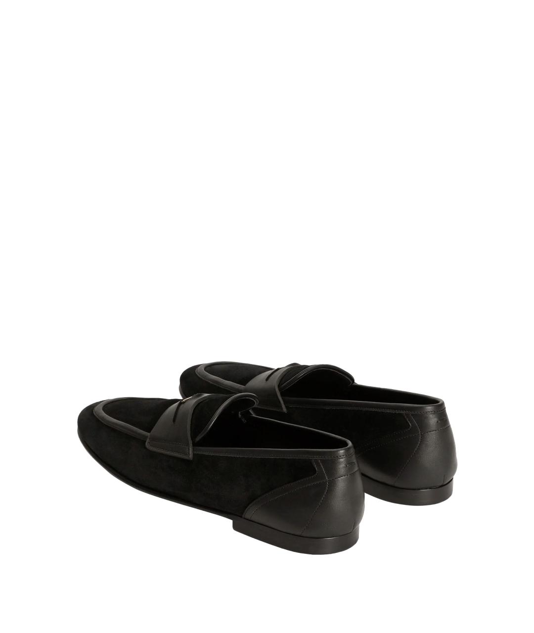 DOLCE&GABBANA Черные замшевые лоферы, фото 3