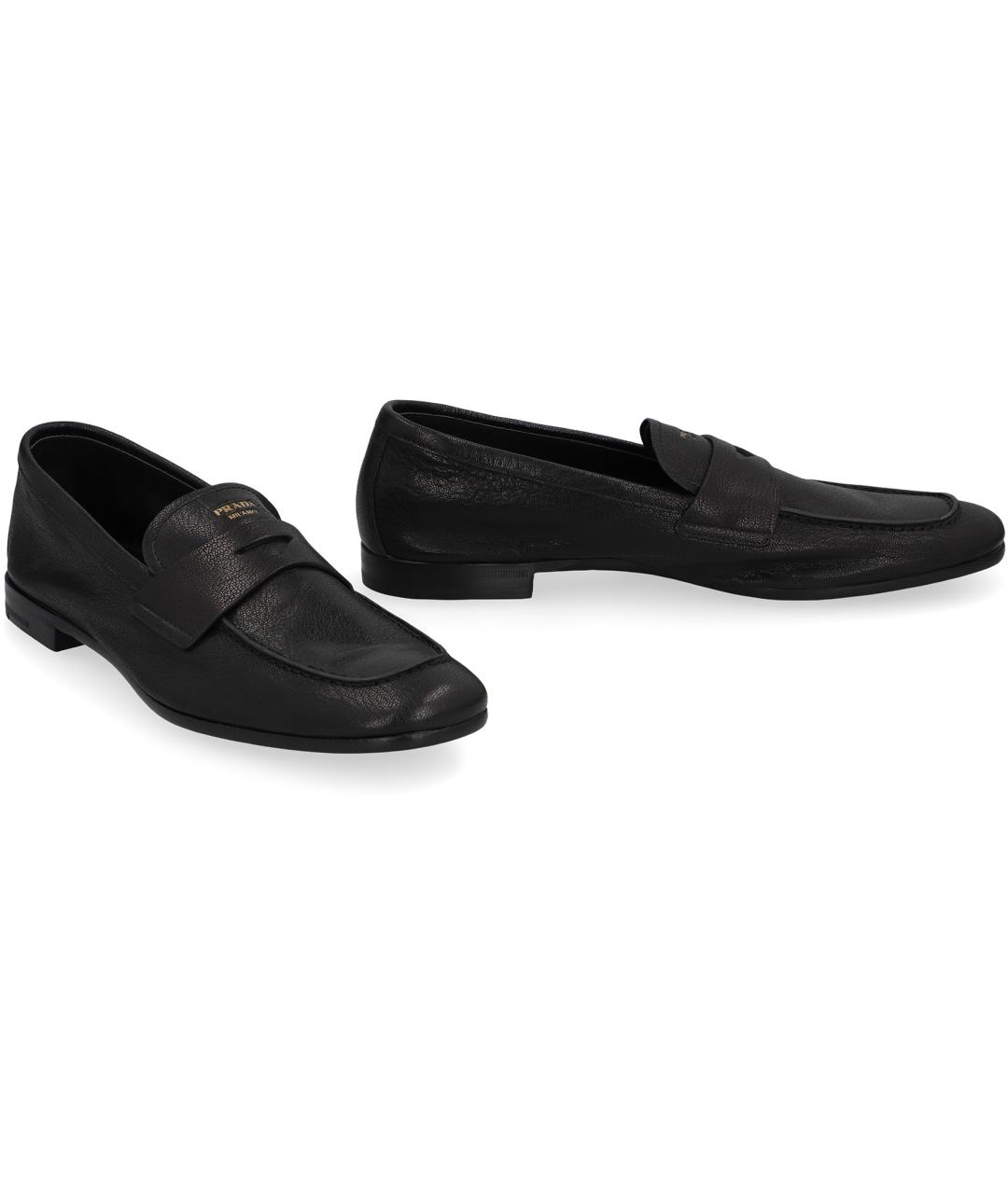 PRADA Черные кожаные лоферы, фото 3