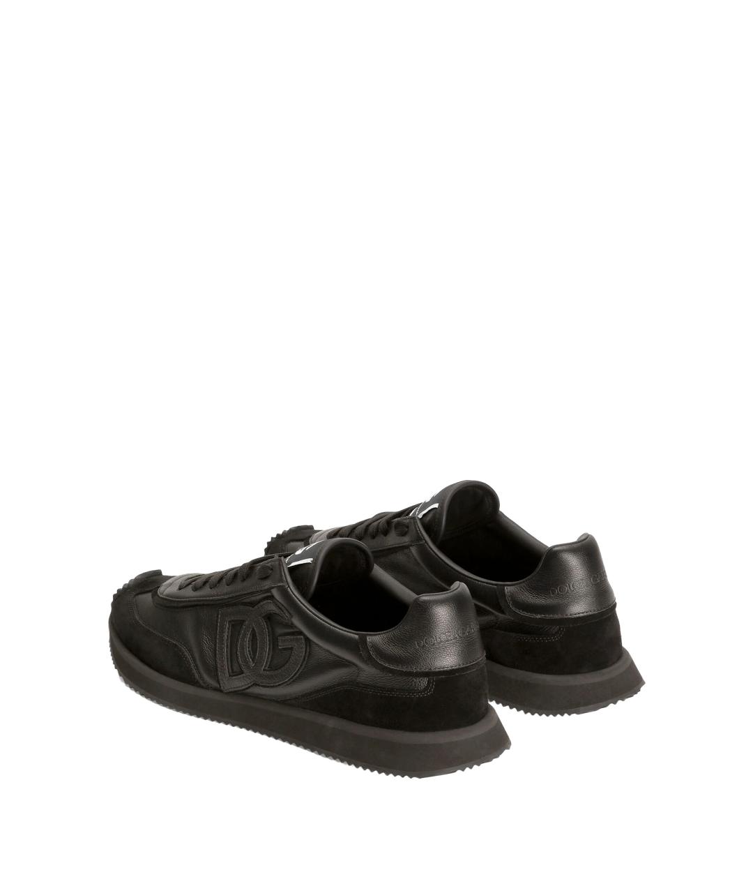DOLCE&GABBANA Черные кожаные низкие кроссовки / кеды, фото 3