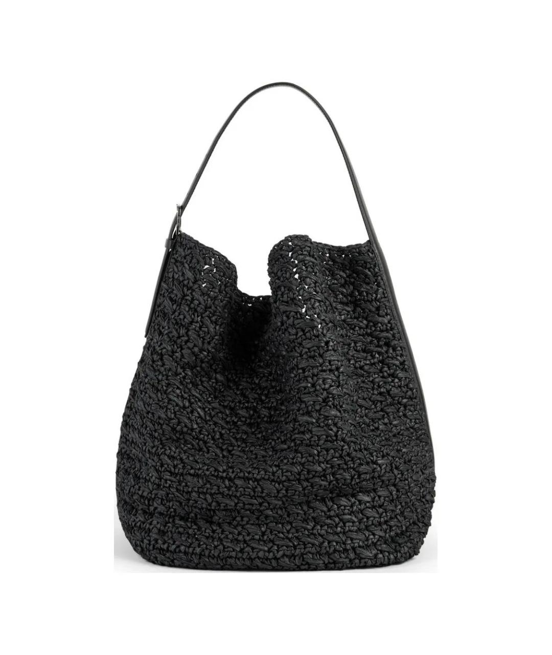 TOTEME Черная пелетеная сумка тоут, фото 1