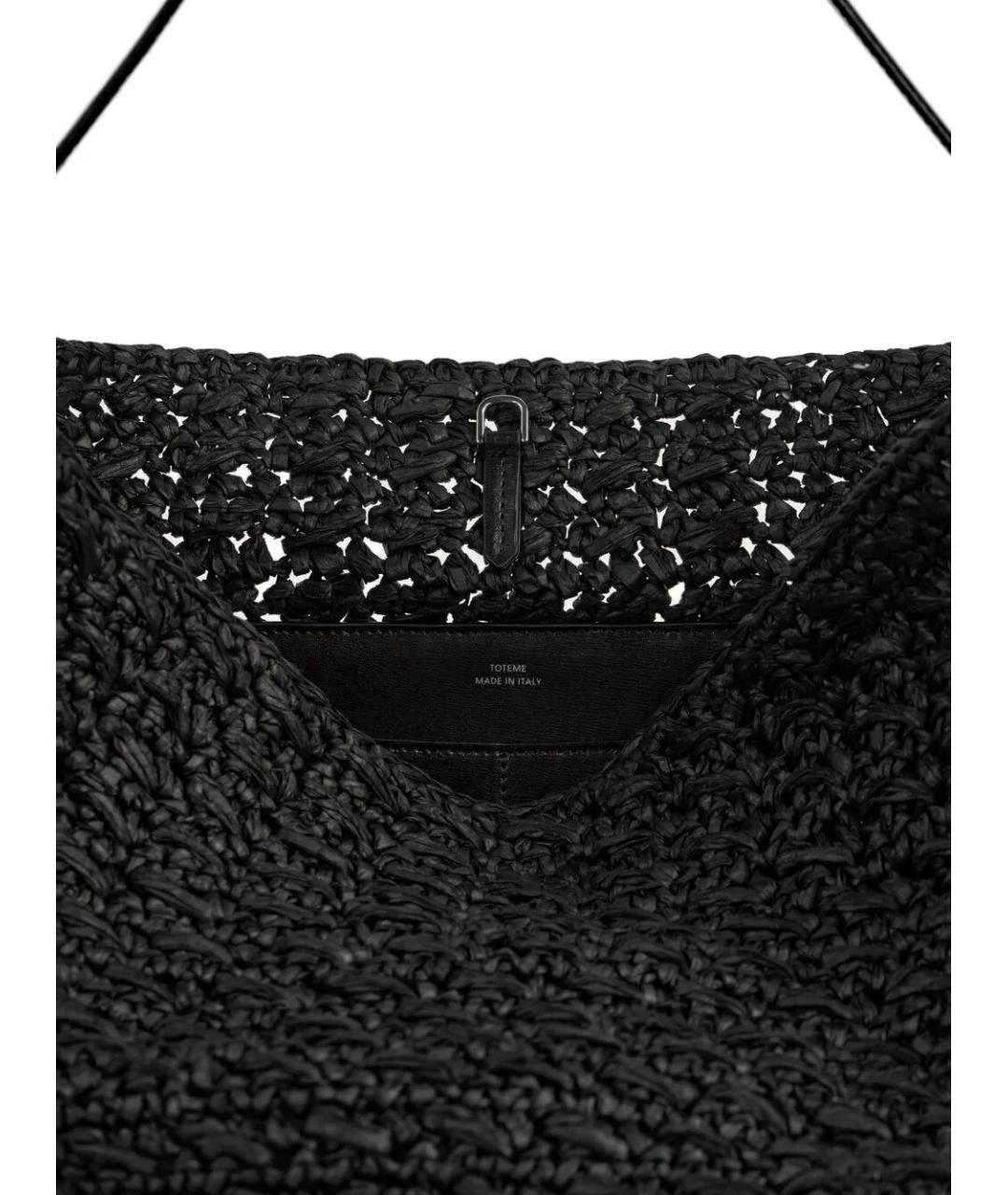 TOTEME Черная пелетеная сумка тоут, фото 5