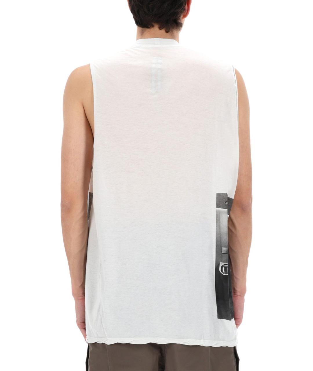 RICK OWENS Белая хлопковая майка, фото 4