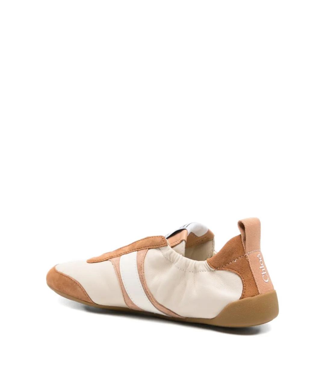 CHLOE Коричневые кожаные кроссовки, фото 2