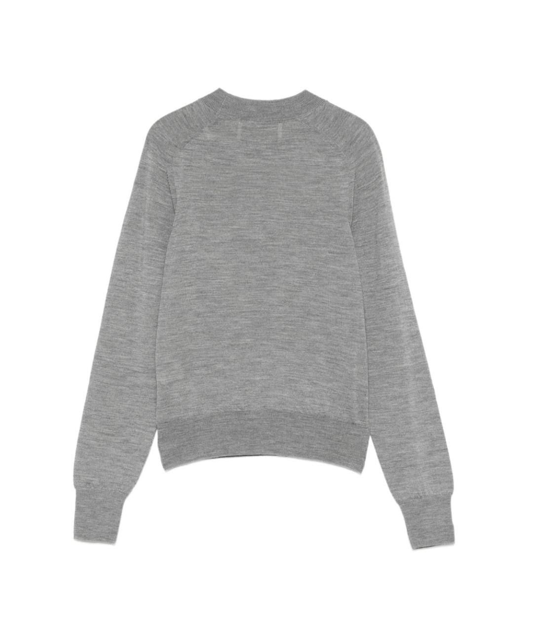 Ami Paris Серый шерстяной джемпер / свитер, фото 2