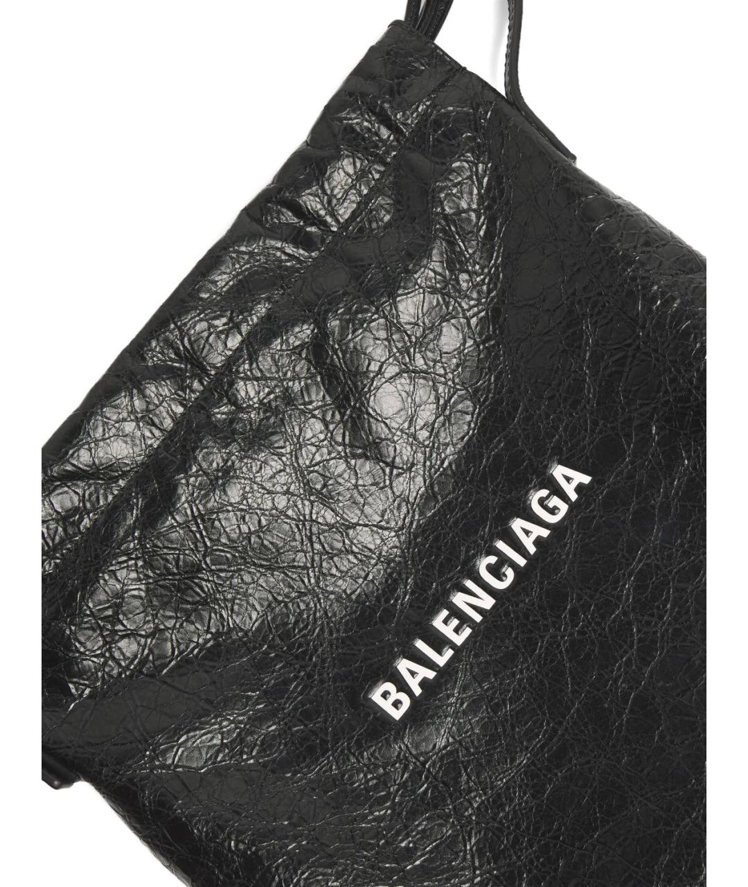 BALENCIAGA Черная кожаная сумка на плечо, фото 2