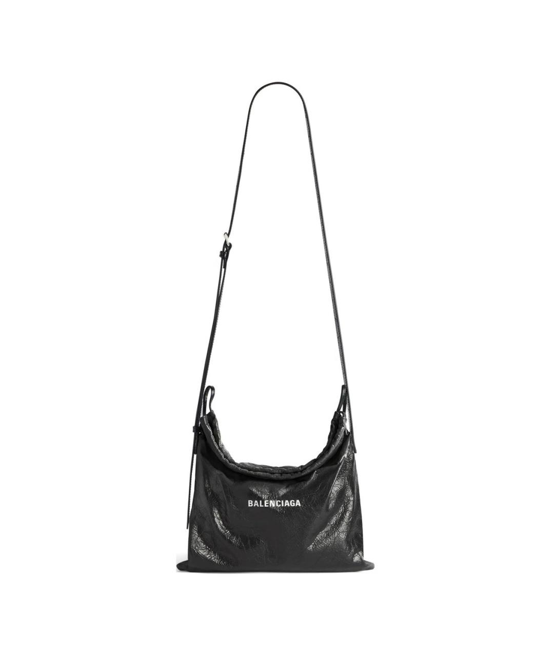 BALENCIAGA Черная кожаная сумка на плечо, фото 1