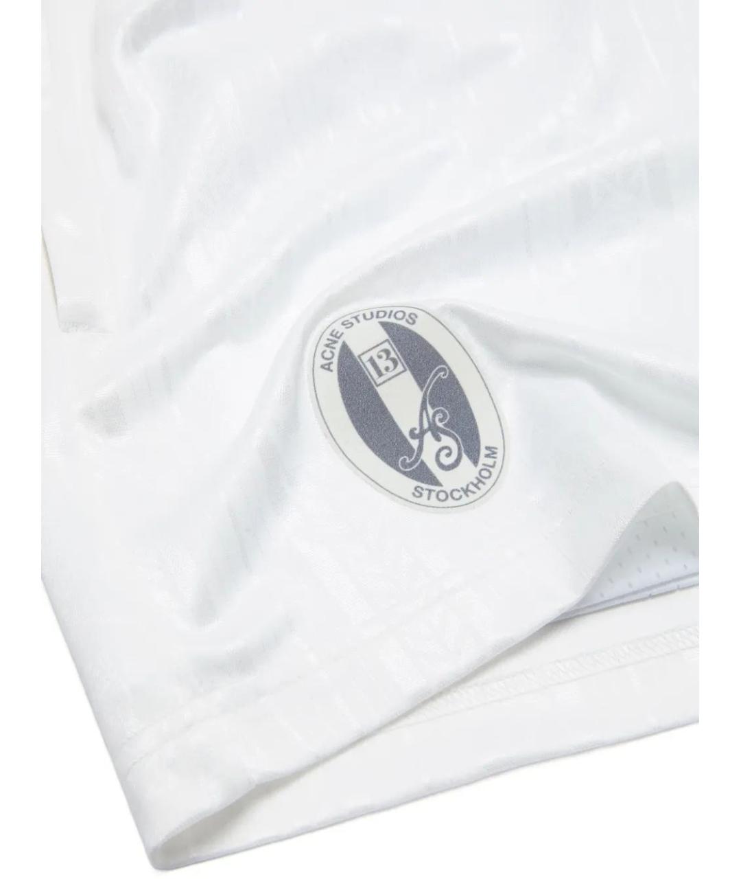 ACNE STUDIOS Белые полиэстеровые шорты, фото 4