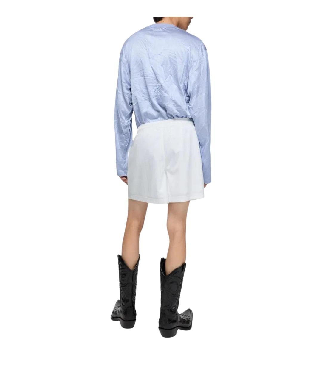 ACNE STUDIOS Белые полиэстеровые шорты, фото 3